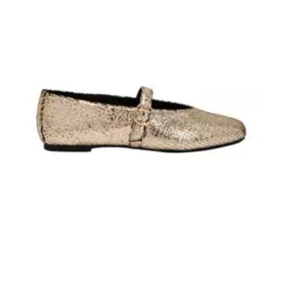 Katy Perry The Evie Gold Mary Jane Flat Size 10 - Picture 2 of 7